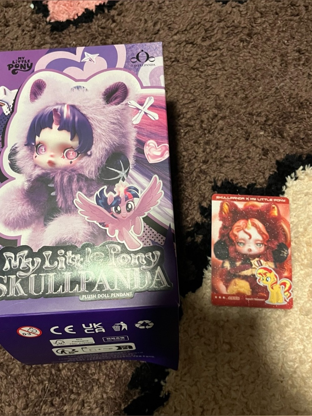 POP Mart Skullpanda My Little Pony SECRET Sunset Shimmer plush doll pendant
